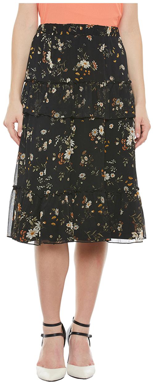 

Oxolloxo Solid A-line skirt Mini Skirt - Black
