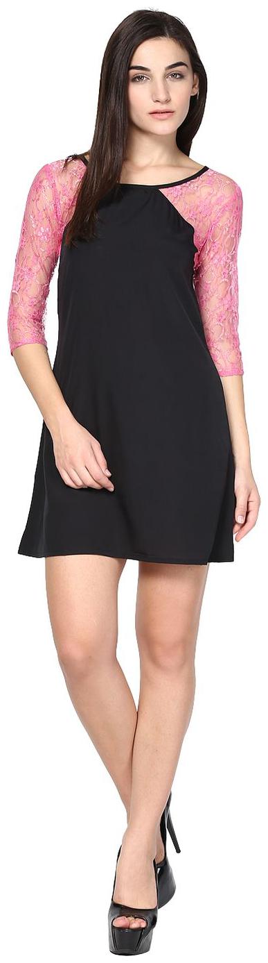 

Black Reglan dress with Pink sleeves