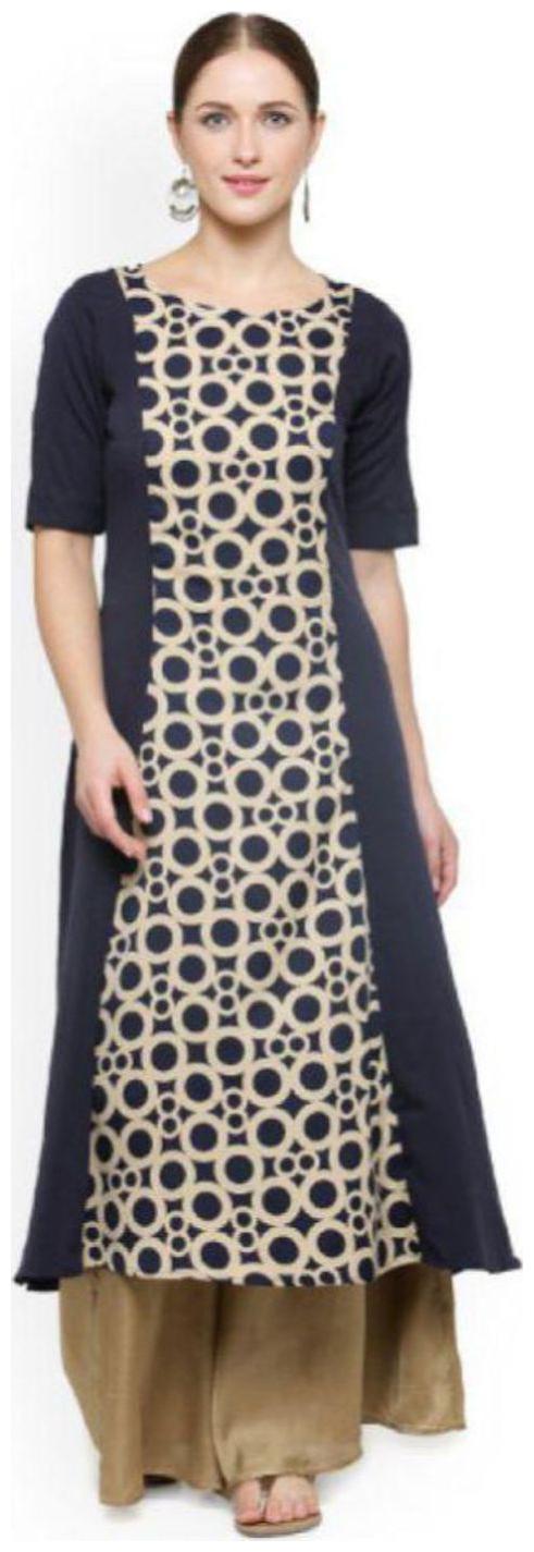 

Black Rings Crepe Kurti