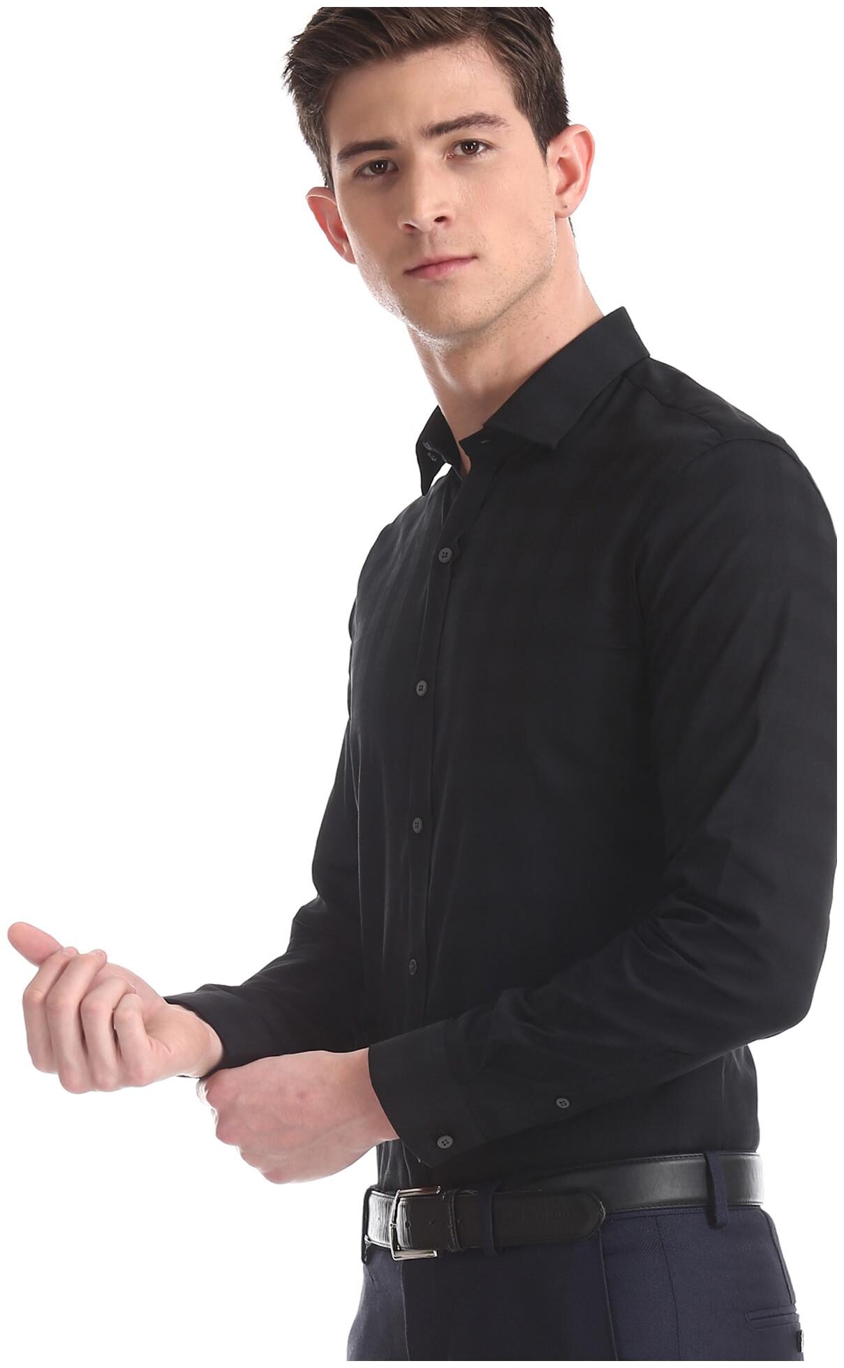 

Arrow Men Slim fit Formal Shirt - Black