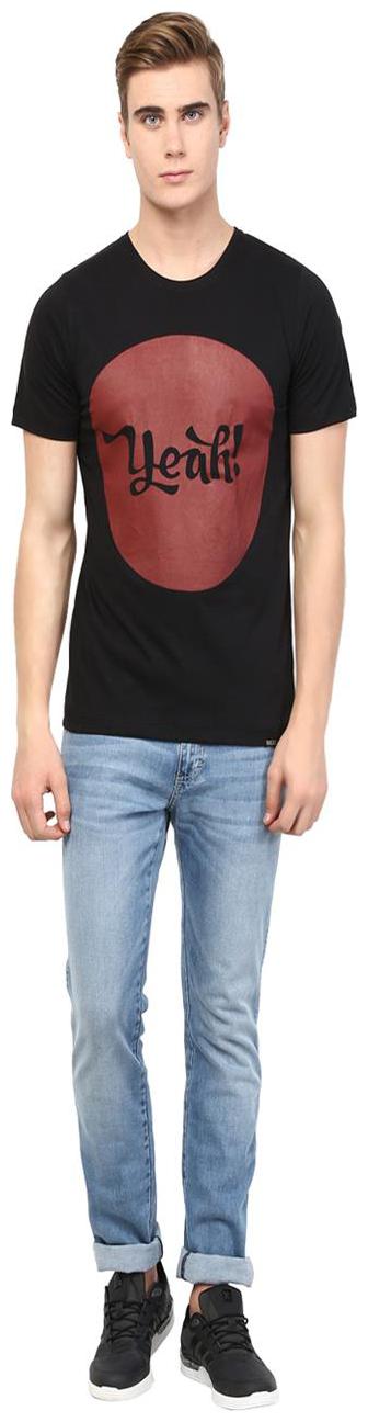 

Rigo Men Black Slim fit Cotton Round neck T-Shirt - Pack Of 1