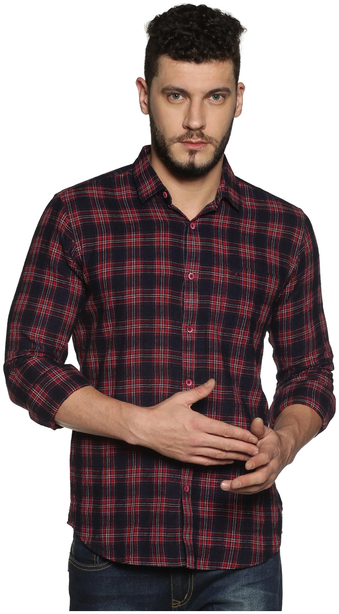 

BLACKANT Men Multi Checked Slim Fit Casual Shirt