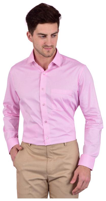 

Bleu Velvet Men Regular fit Formal Shirt - Pink