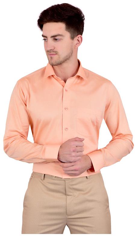 

Bleu Velvet Men Regular fit Formal Shirt - Orange