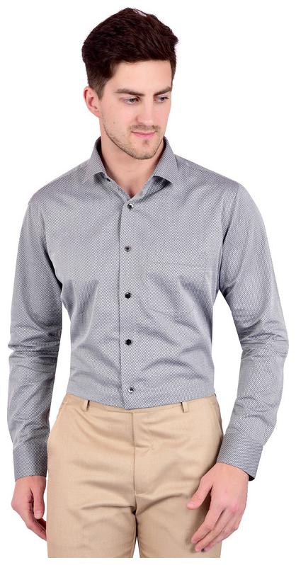 

Bleu Velvet Men Regular fit Formal Shirt - Grey
