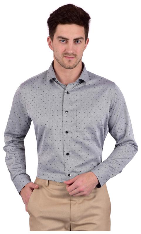 

Bleu Velvet Men Regular fit Formal Shirt - Grey