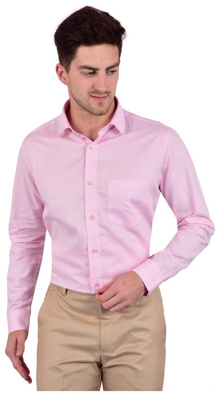 

Bleu Velvet Men Regular fit Formal Shirt - Pink