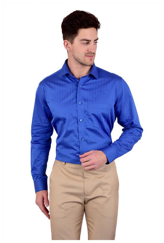 

Bleu Velvet Men Blue Polka Dots Regular Fit Casual Shirt