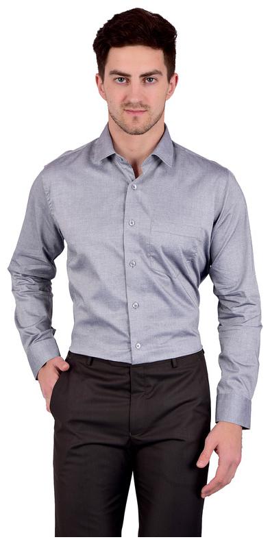 

Bleu Velvet Men Regular fit Formal Shirt - Grey