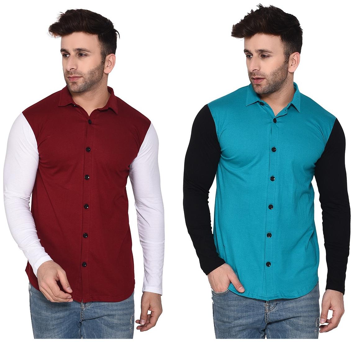 

BLISSTONE Men Multi Solid Regular Fit Casual Shirt
