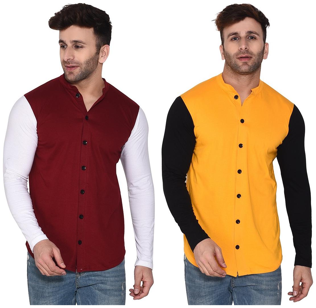 

BLISSTONE Men Multi Solid Regular Fit Casual Shirt