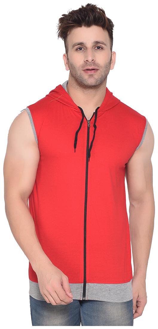

BLISSTONE Men Red Hooded Hoodie