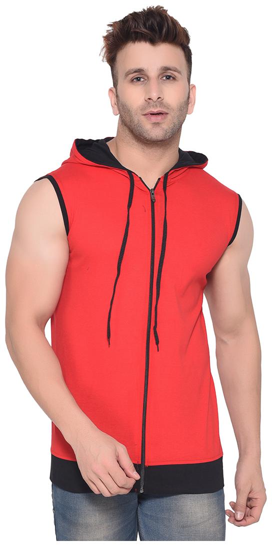 

BLISSTONE Men Red Hooded Hoodie