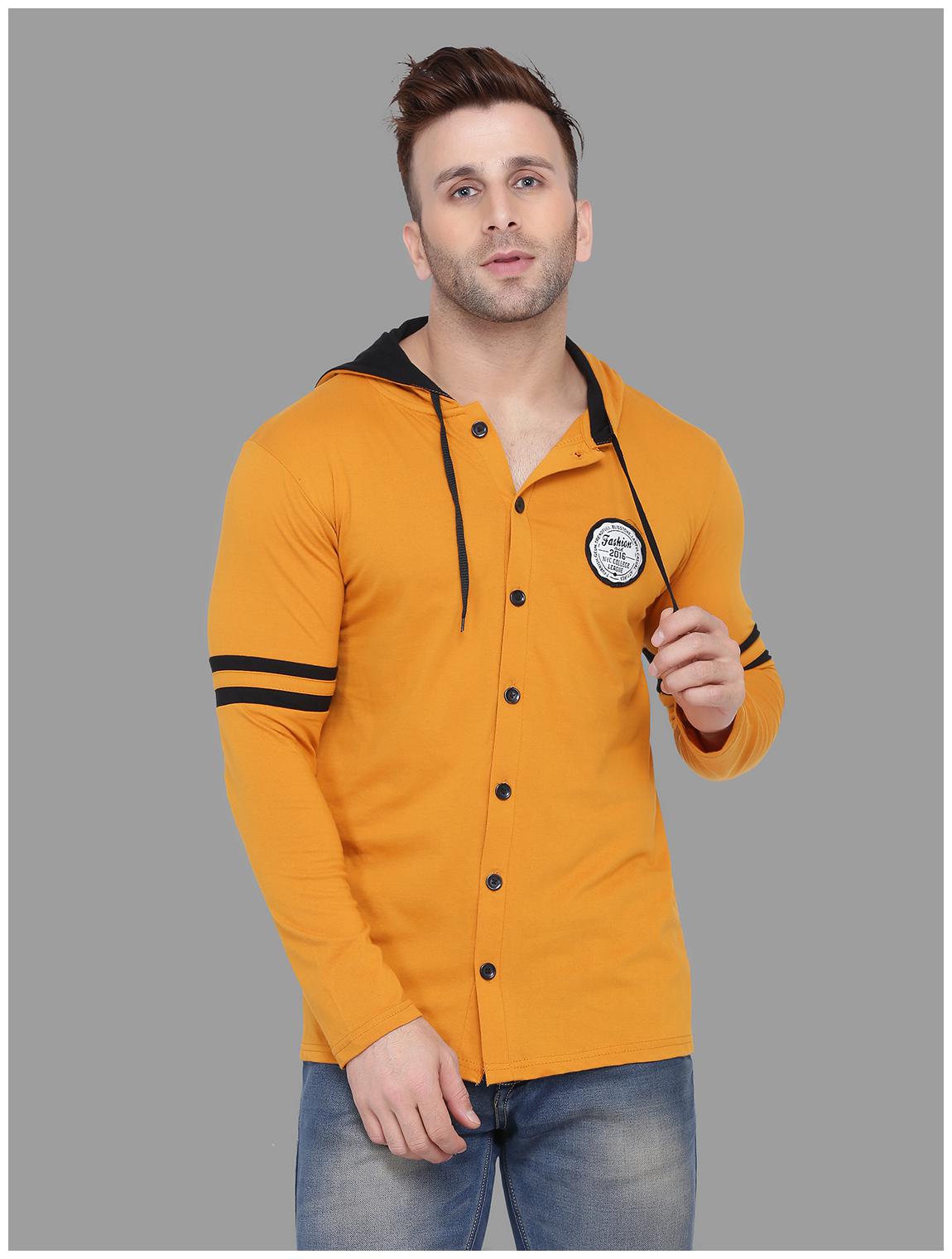 

BLISSTONE Men Orange Solid Slim Fit Casual Shirt