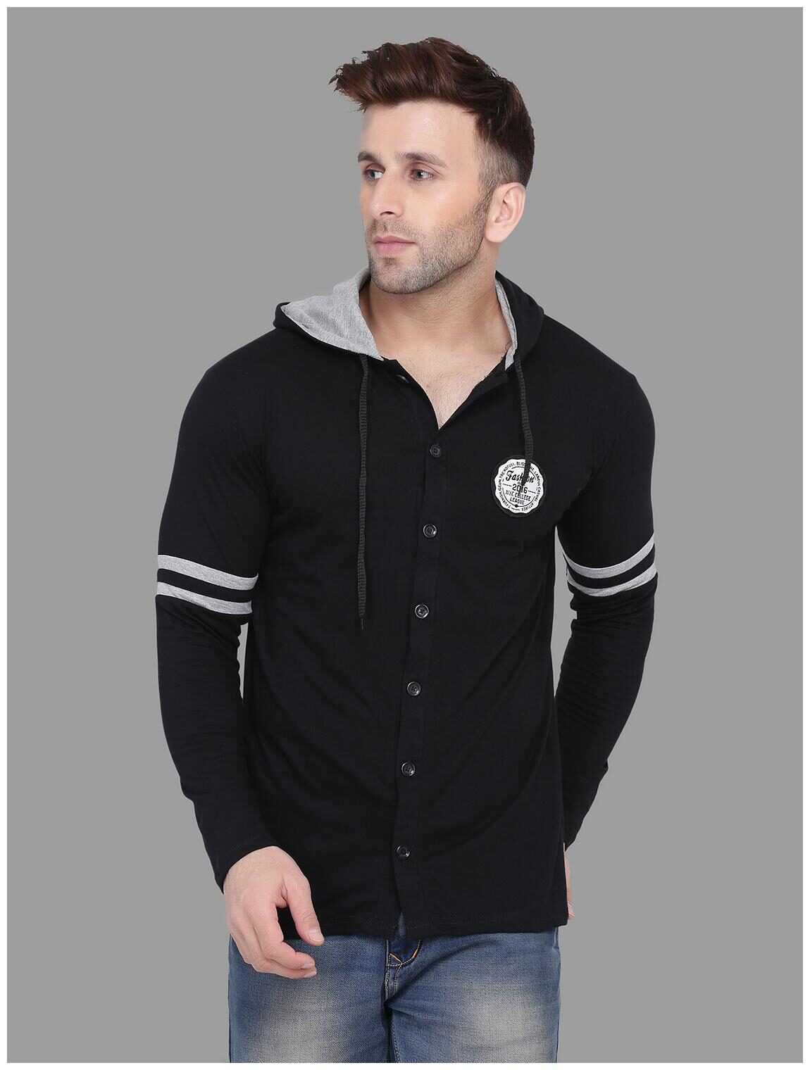 

BLISSTONE Men Black Solid Slim Fit Casual Shirt