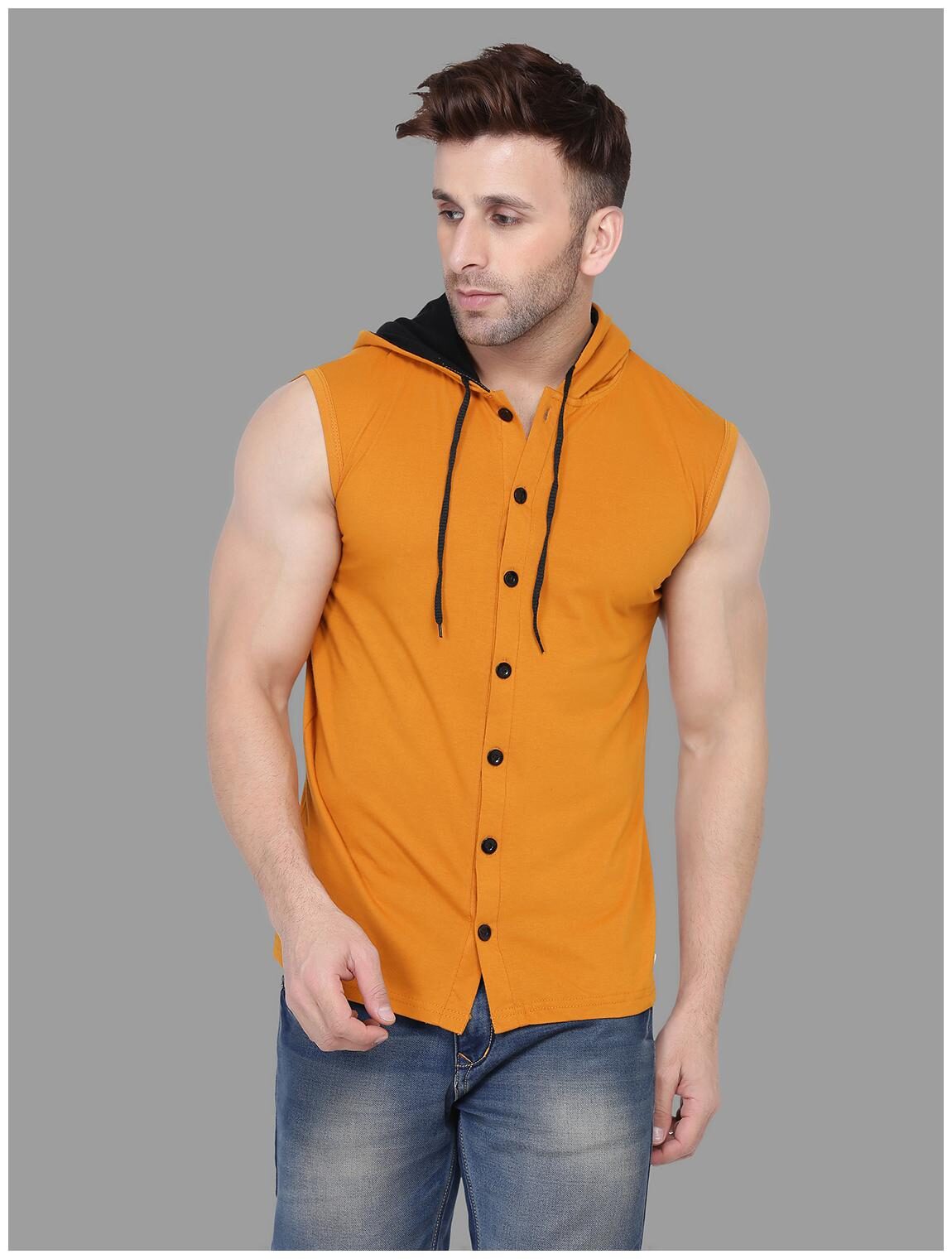 

BLISSTONE Men Orange Solid Slim Fit Casual Shirt