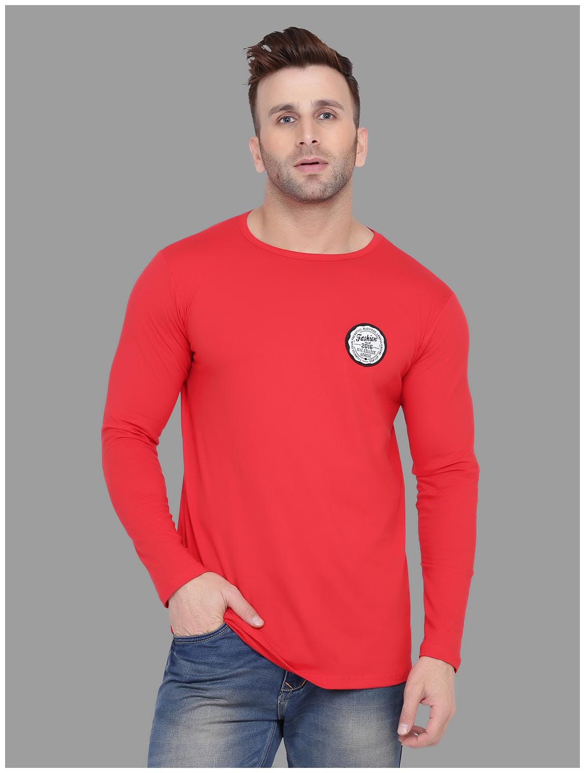 

BLISSTONE Men Red Slim fit Cotton Blend Round neck T-Shirt - Pack Of 1