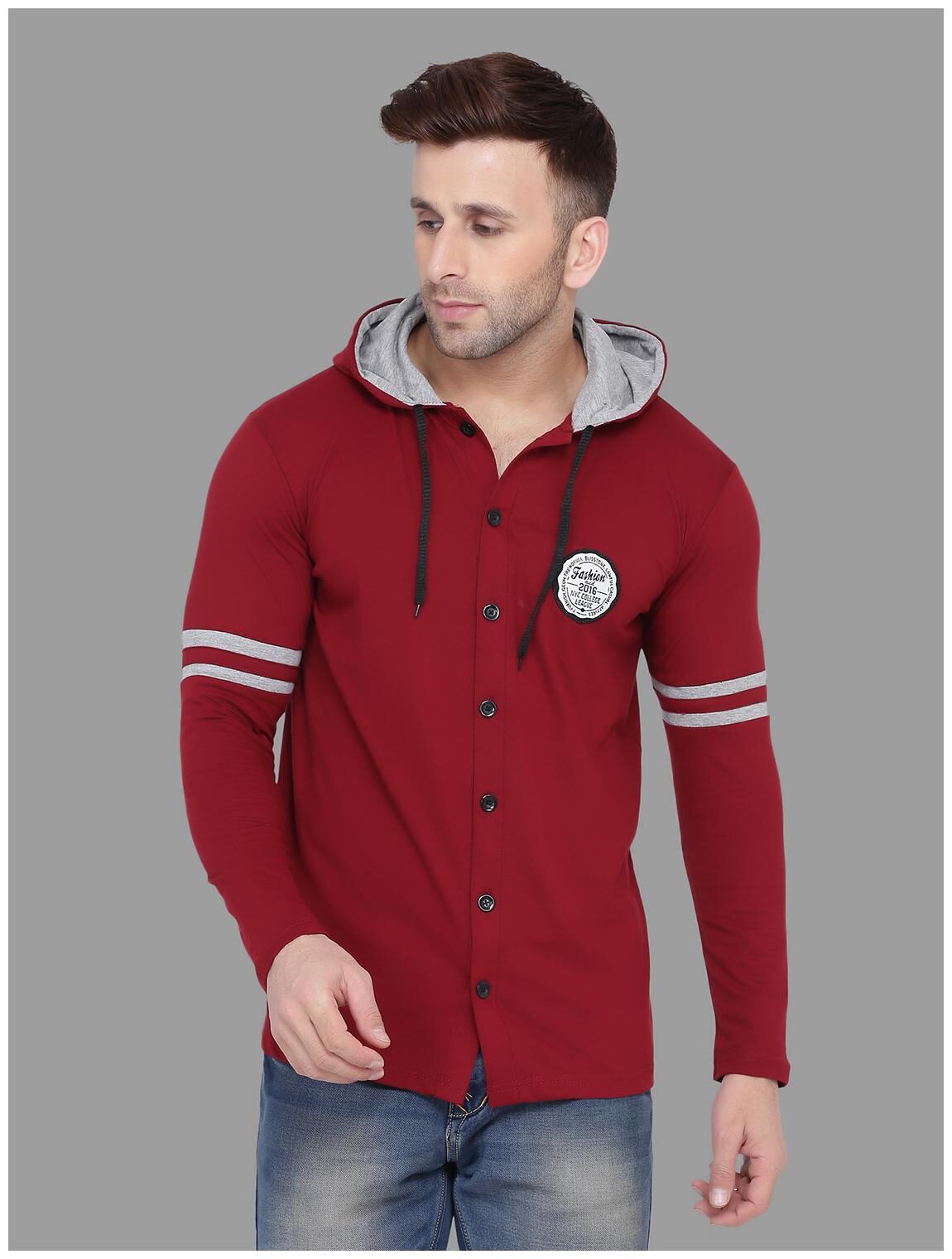 

BLISSTONE Men Maroon Solid Slim Fit Casual Shirt