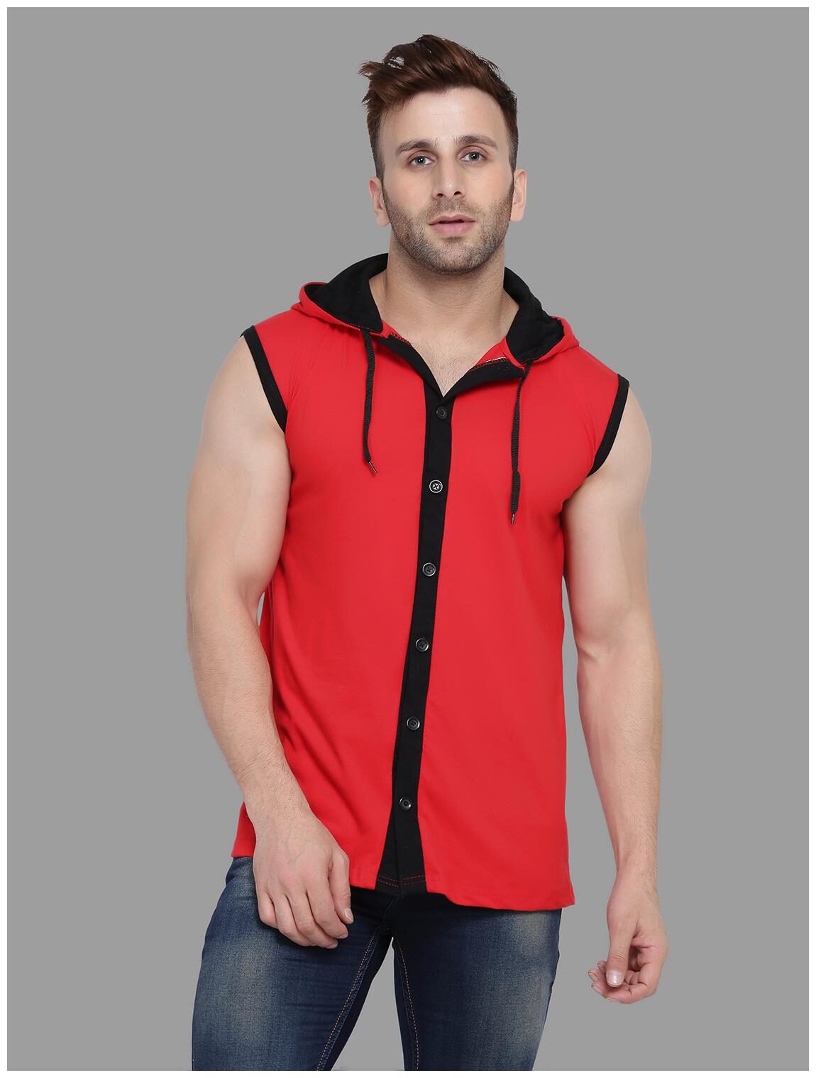 

BLISSTONE Men Red Solid Slim Fit Casual Shirt