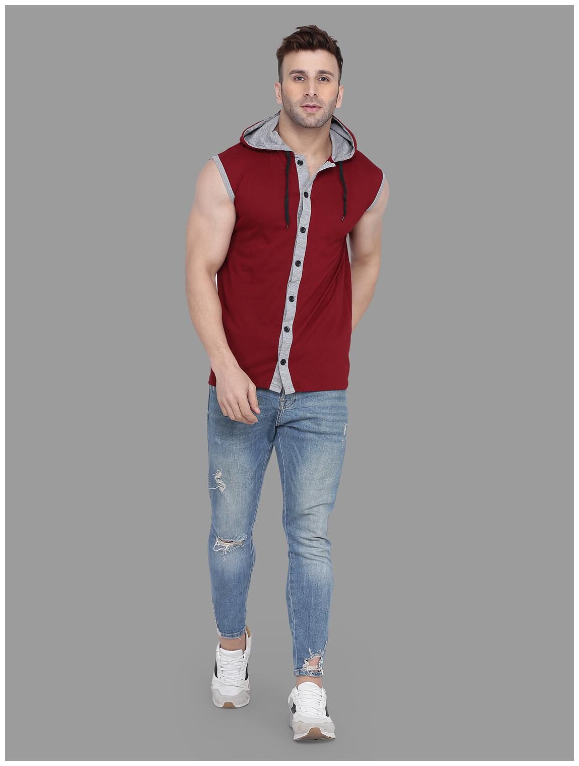 

BLISSTONE Men Maroon Solid Slim Fit Casual Shirt