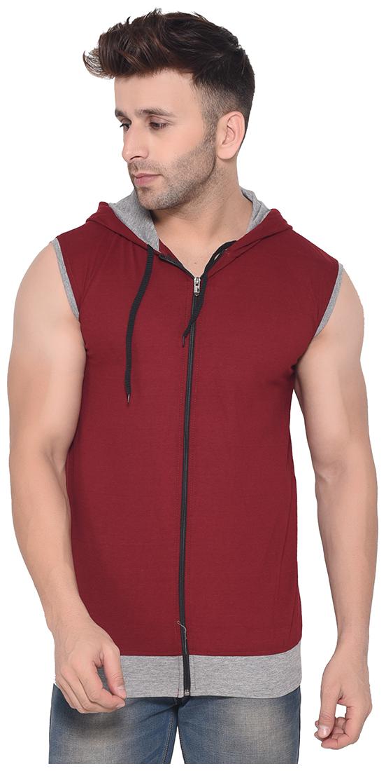 

BLISSTONE Men Maroon Hooded Hoodie