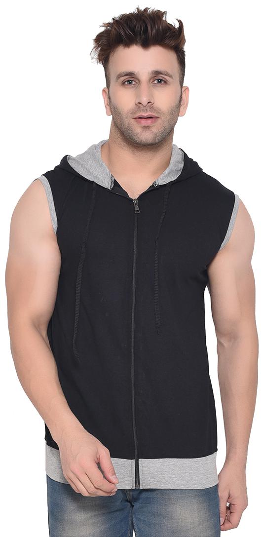 

BLISSTONE Men Black Hooded Hoodie