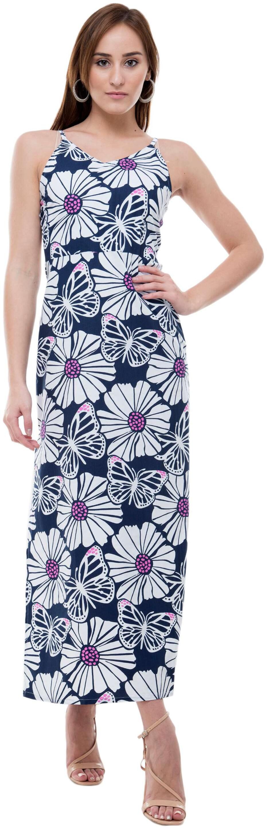 

SURPRIAM Blue Floral Maxi dress