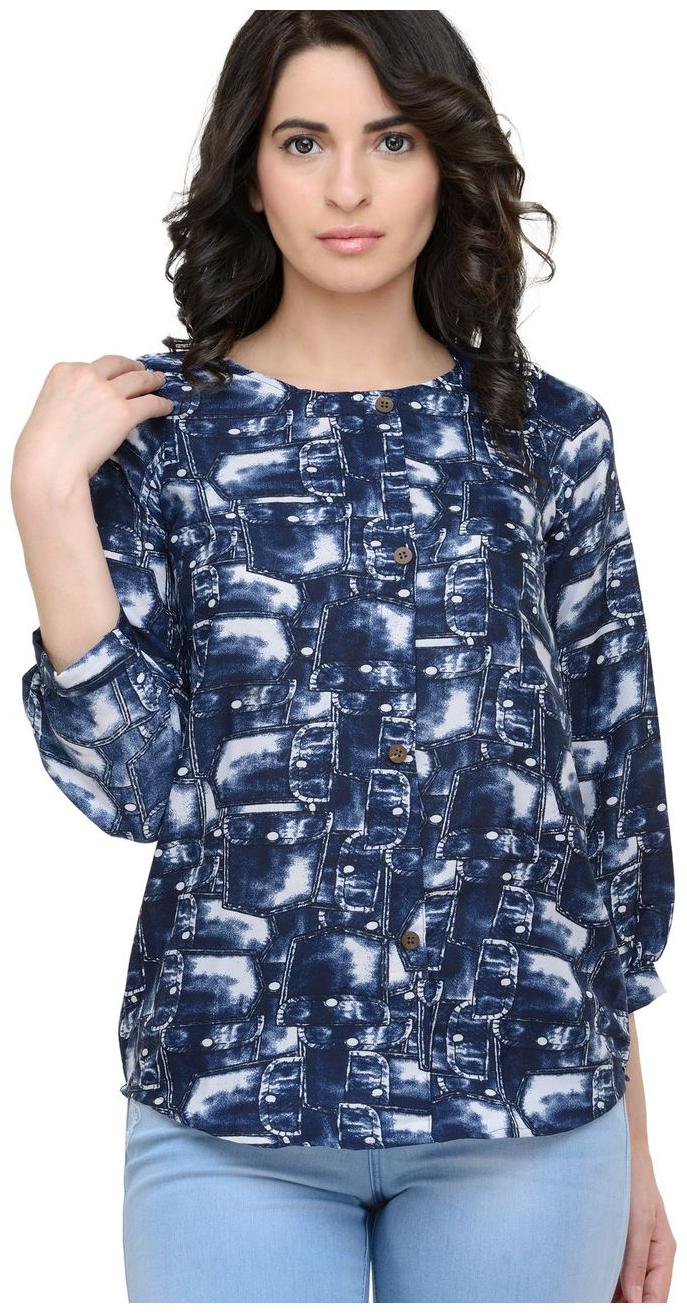 

Sayesha Women Printed Regular top - Blue
