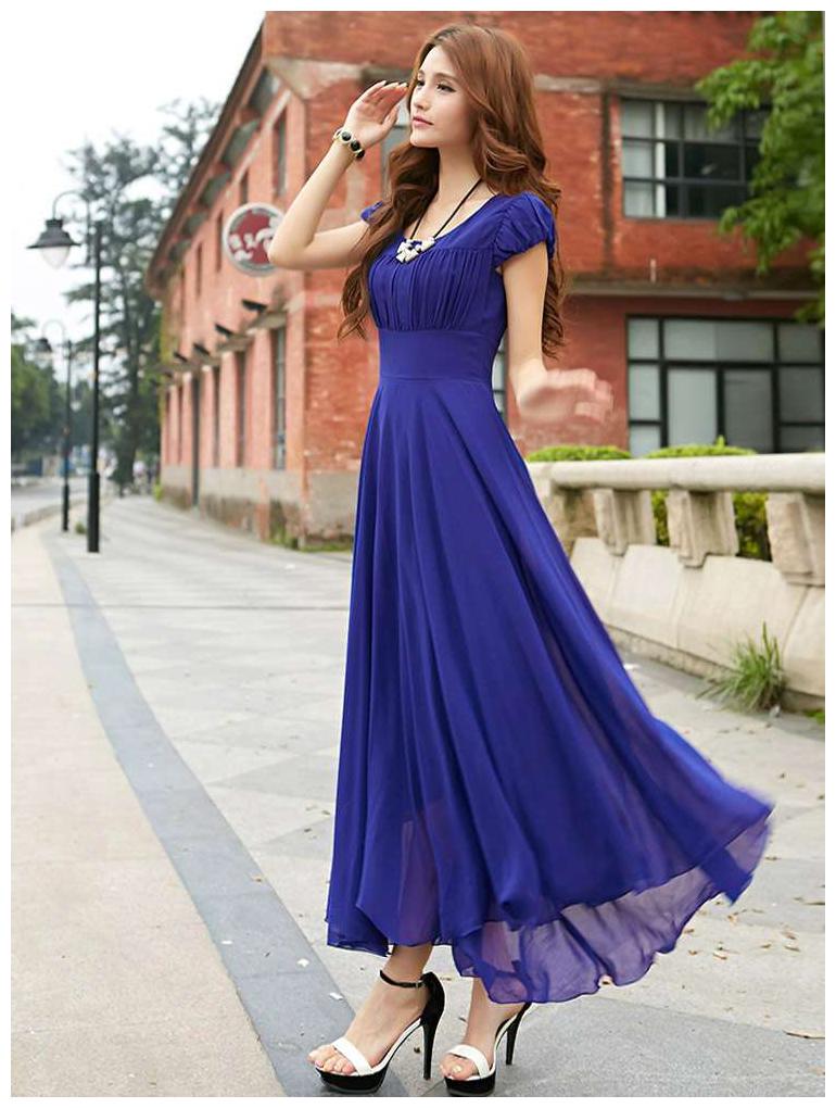 

Desi Knots Blue Solid A-line dress