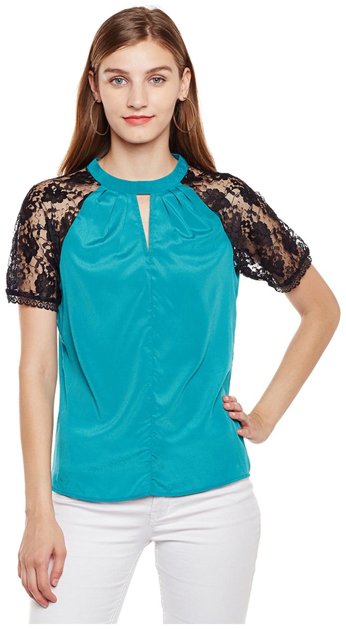 

Blue Raglan Sleeve Top