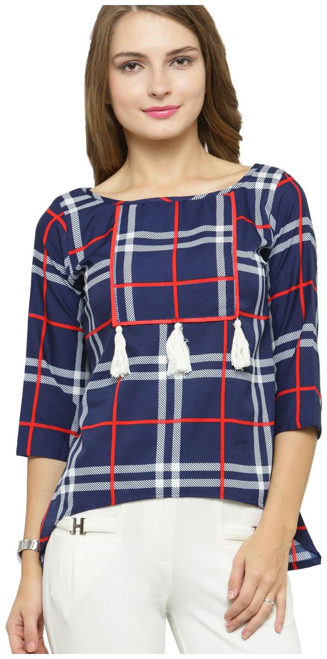 

Enchanted Drapes Women Printed Regular top - Blue