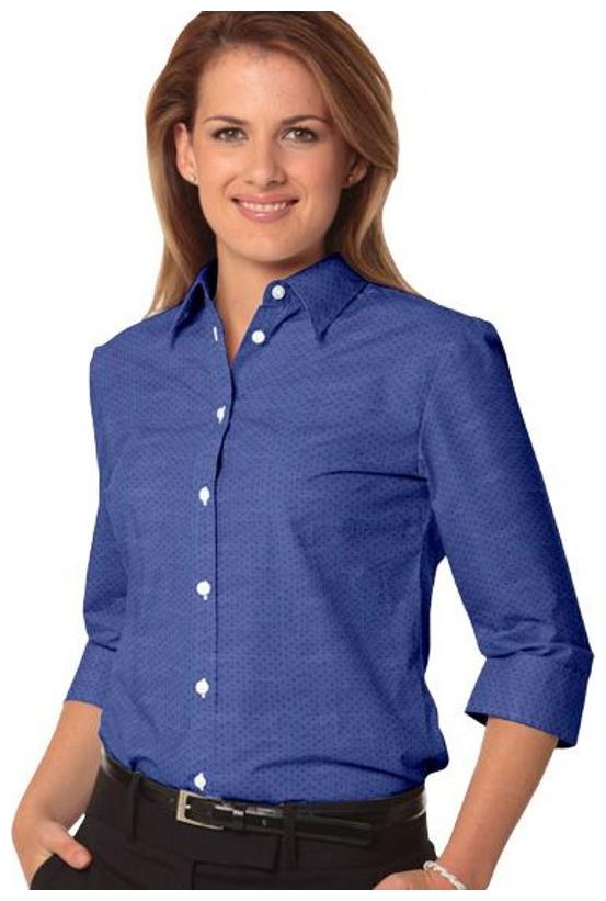 

manufacturer Women Blue Solid Regular Fit Shirt