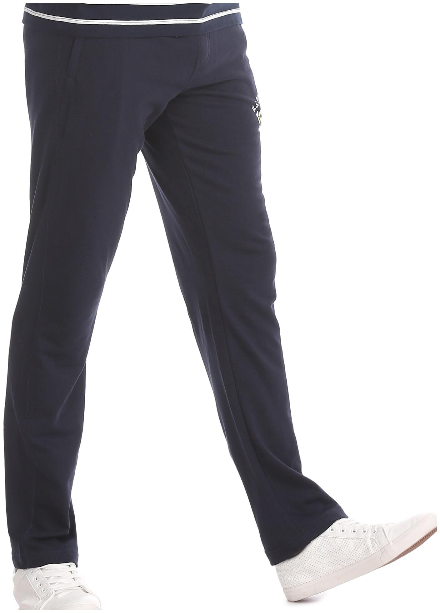 

U S Polo Assn Men Blue Solid Regular fit Track pants