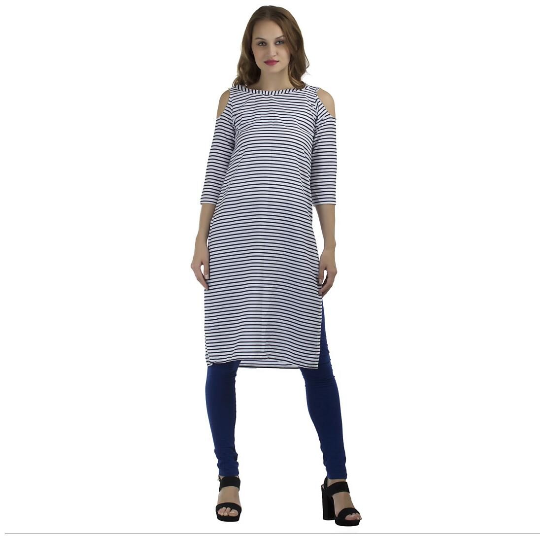 

Enchanted Drapes Women Blue Abstract Regular Kurti