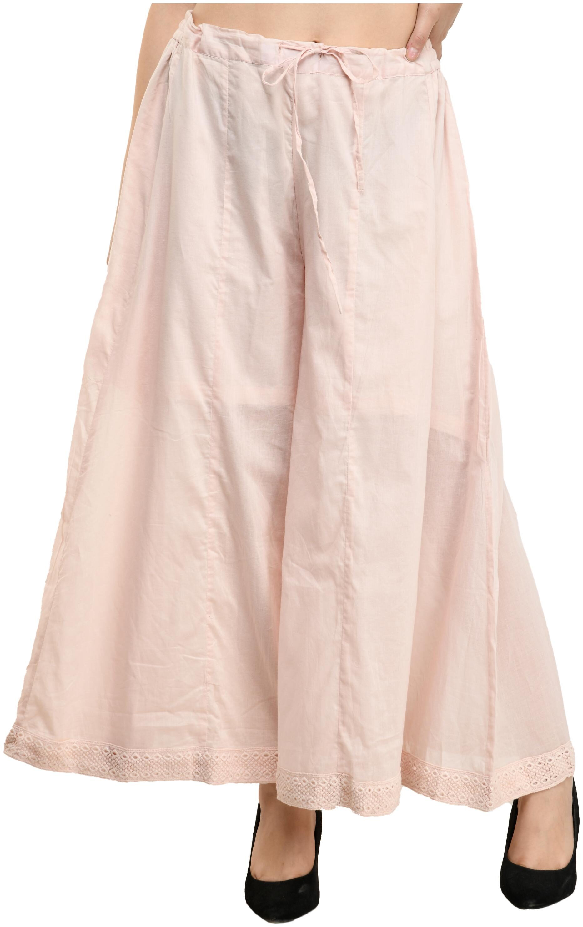 

Body Smith Peach Solid Wide Leg Palazzo