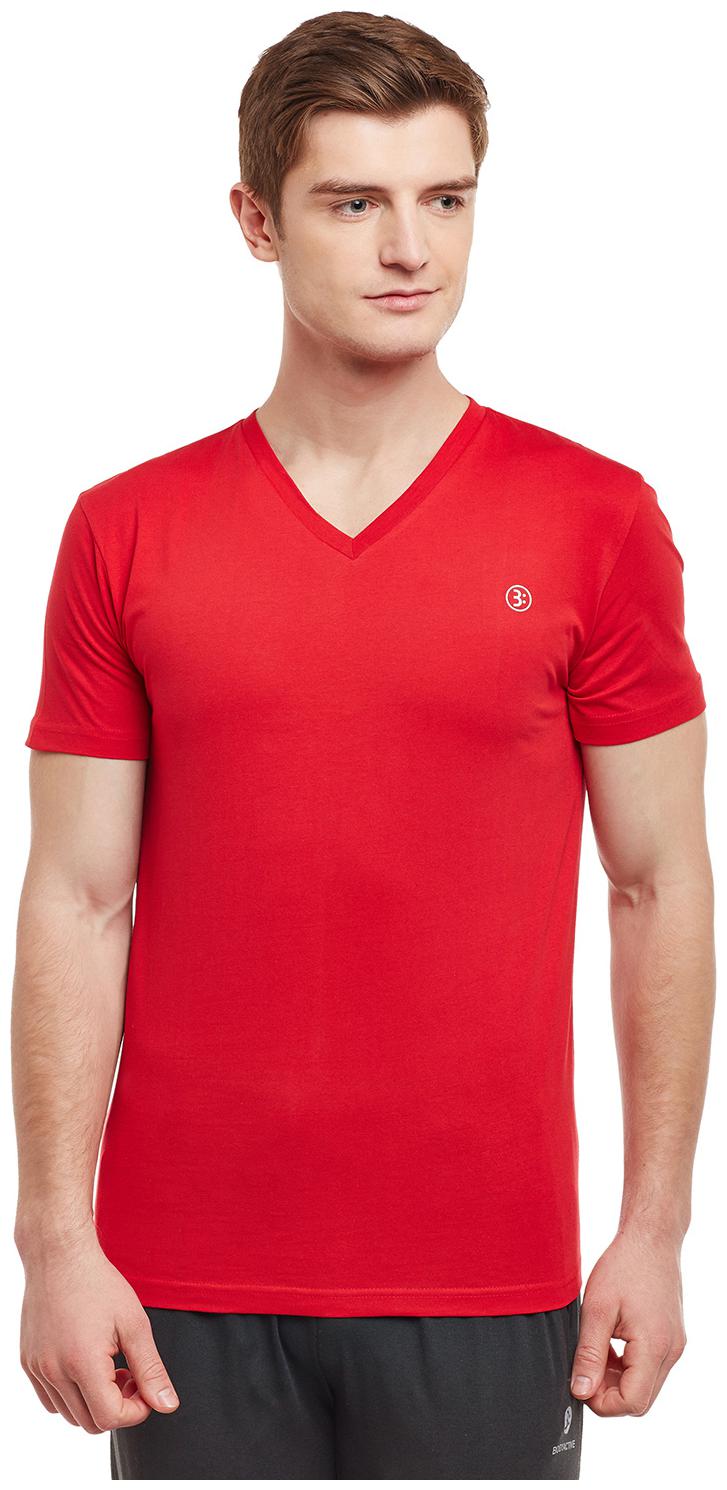 

Bodyactive Men Red Regular fit Cotton V neck T-Shirt - Pack Of 1