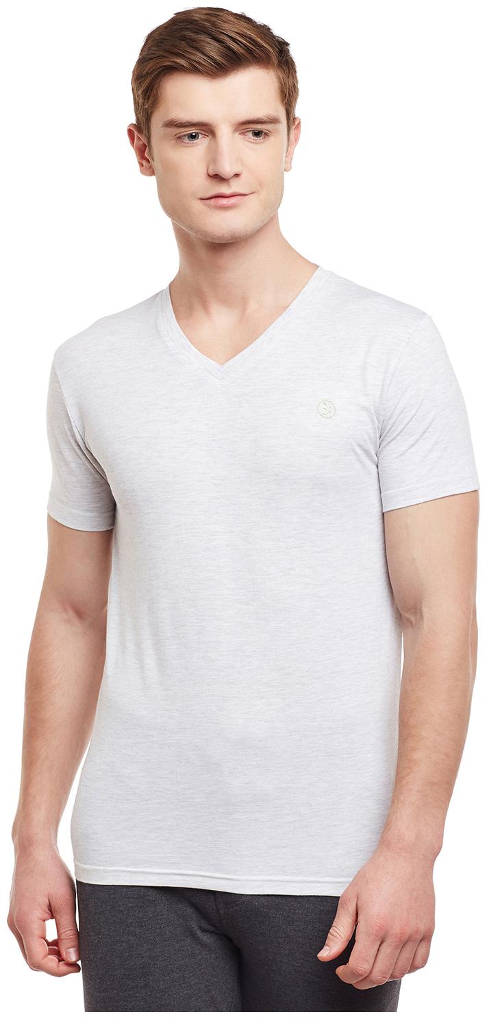

Bodyactive Men White Regular fit Cotton V neck T-Shirt - Pack Of 1