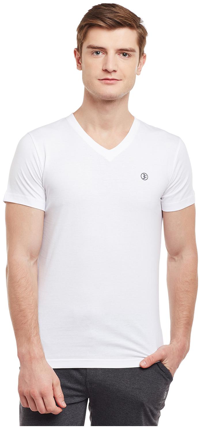 

Bodyactive Men White Regular fit Cotton V neck T-Shirt - Pack Of 1