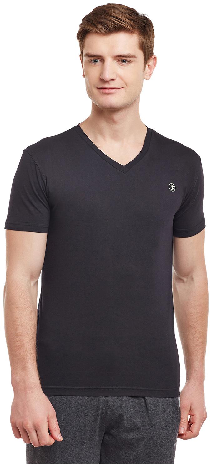 

Bodyactive Men Black Regular fit Cotton V neck T-Shirt - Pack Of 1