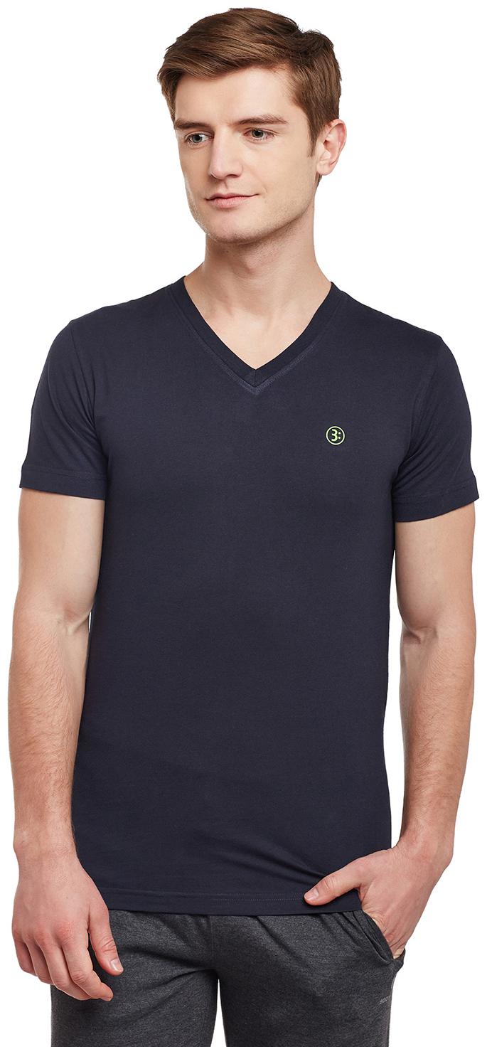 

Bodyactive Men Blue Regular fit Cotton V neck T-Shirt - Pack Of 1