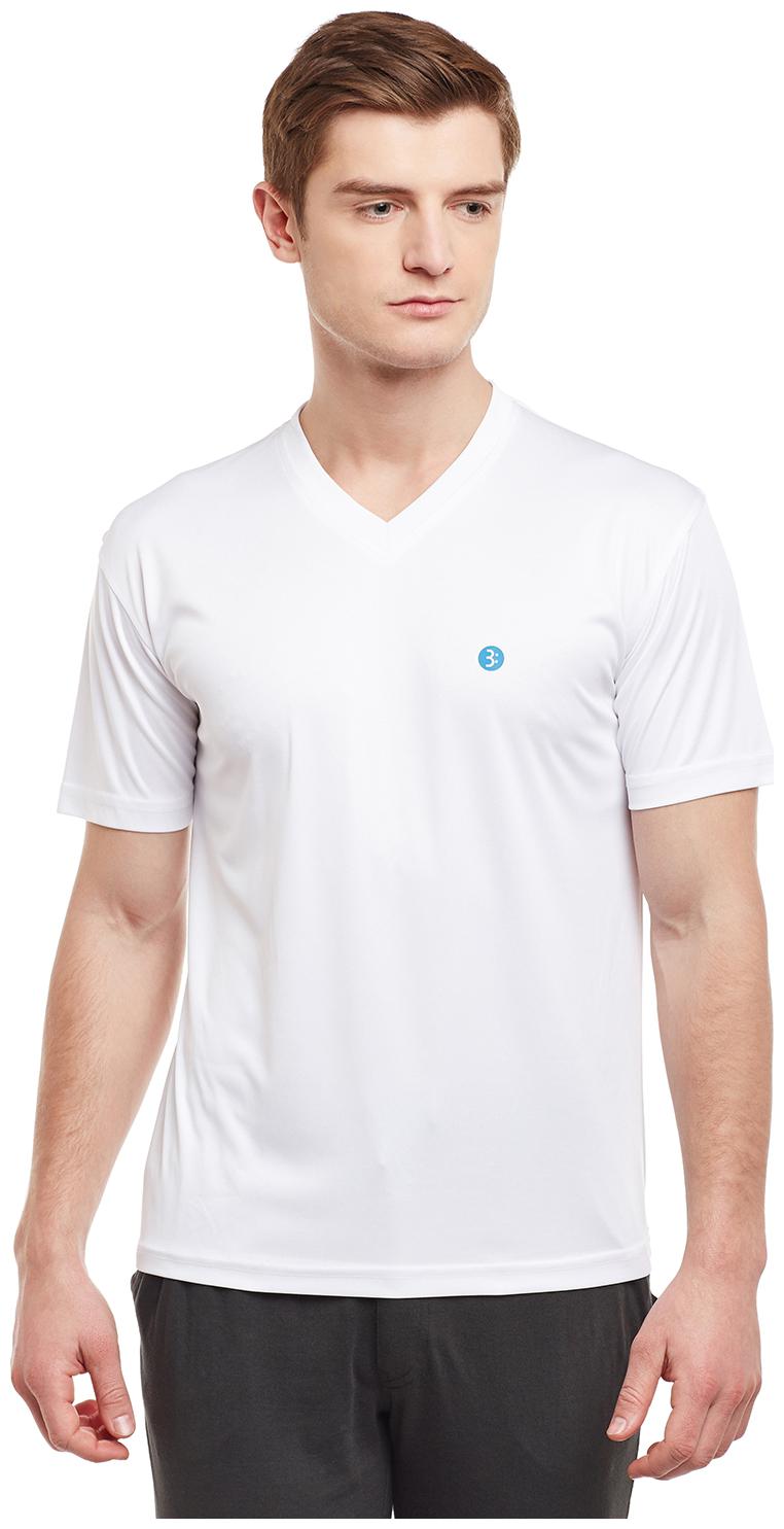 

Bodyactive Men White Regular fit Cotton V neck T-Shirt - Pack Of 1