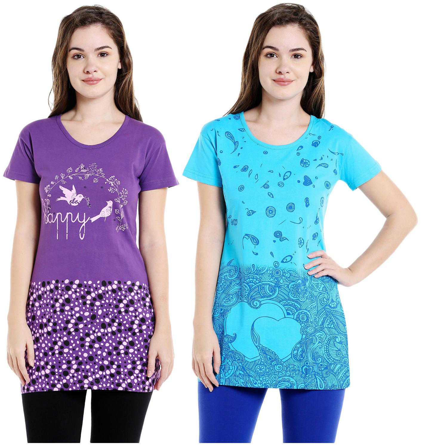 

Bodyactive Women Assorted Regular fit Round neck Cotton T shirt