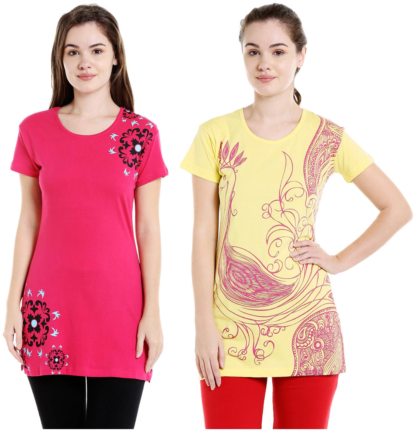 

Bodyactive Women Assorted Regular fit Round neck Cotton T shirt