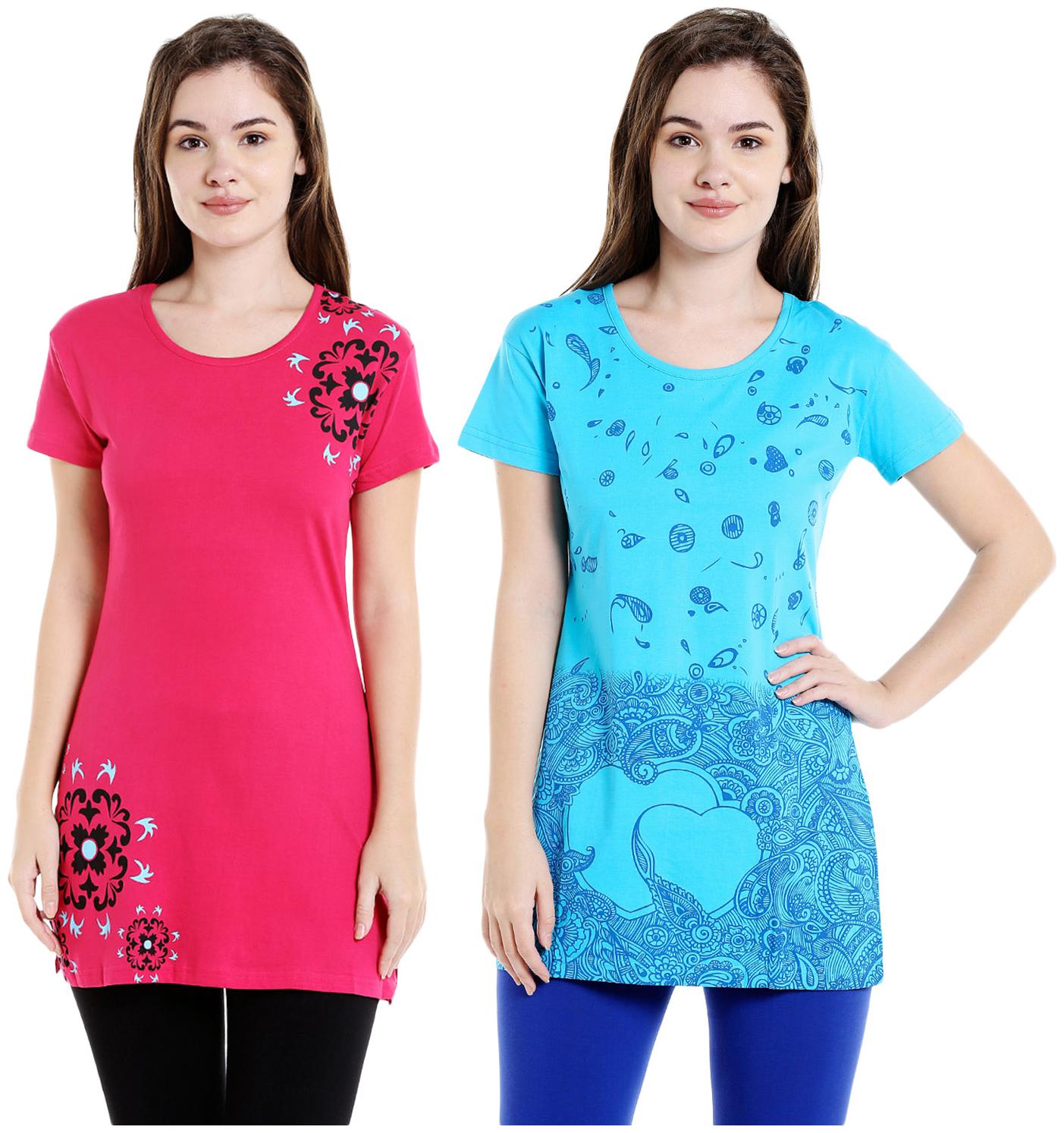 

Bodyactive Women Assorted Regular fit Round neck Cotton T shirt