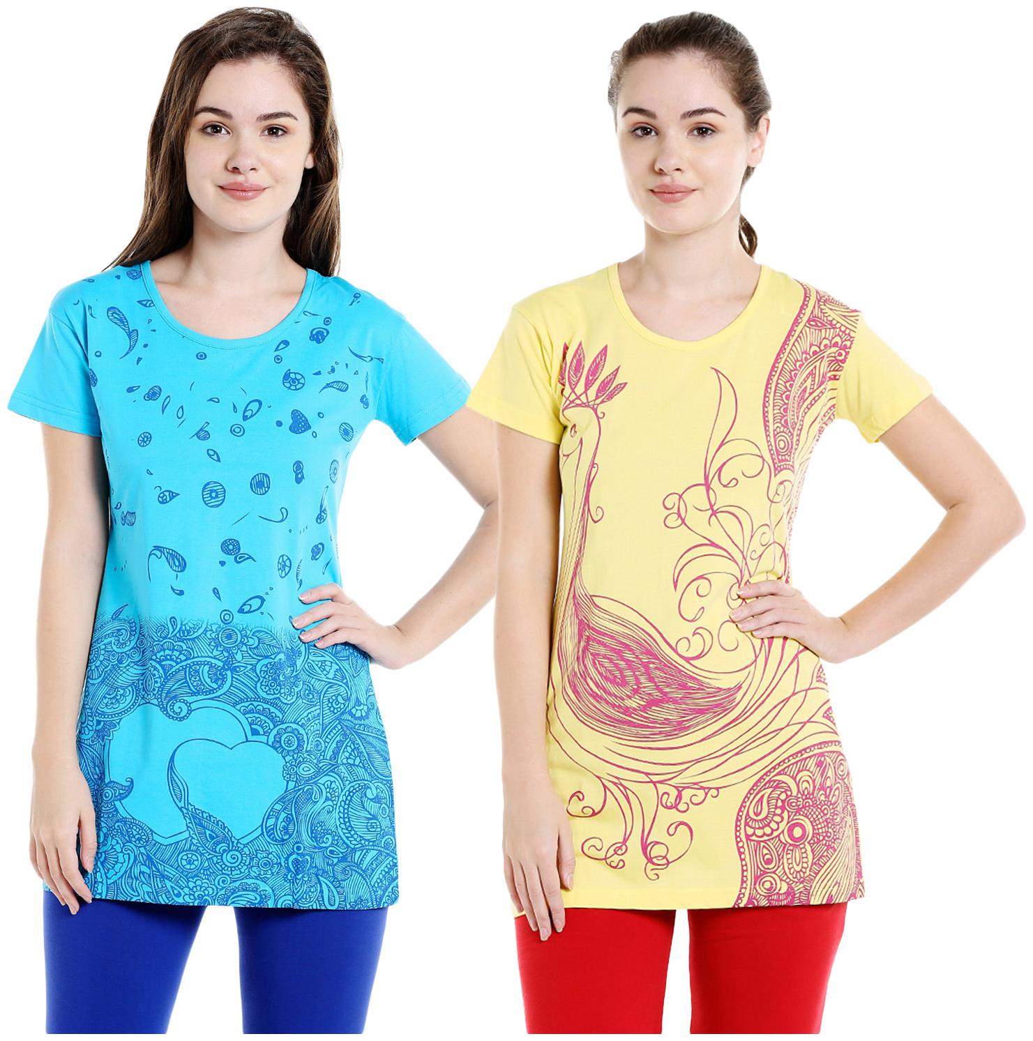 

Bodyactive Women Assorted Regular fit Round neck Cotton T shirt