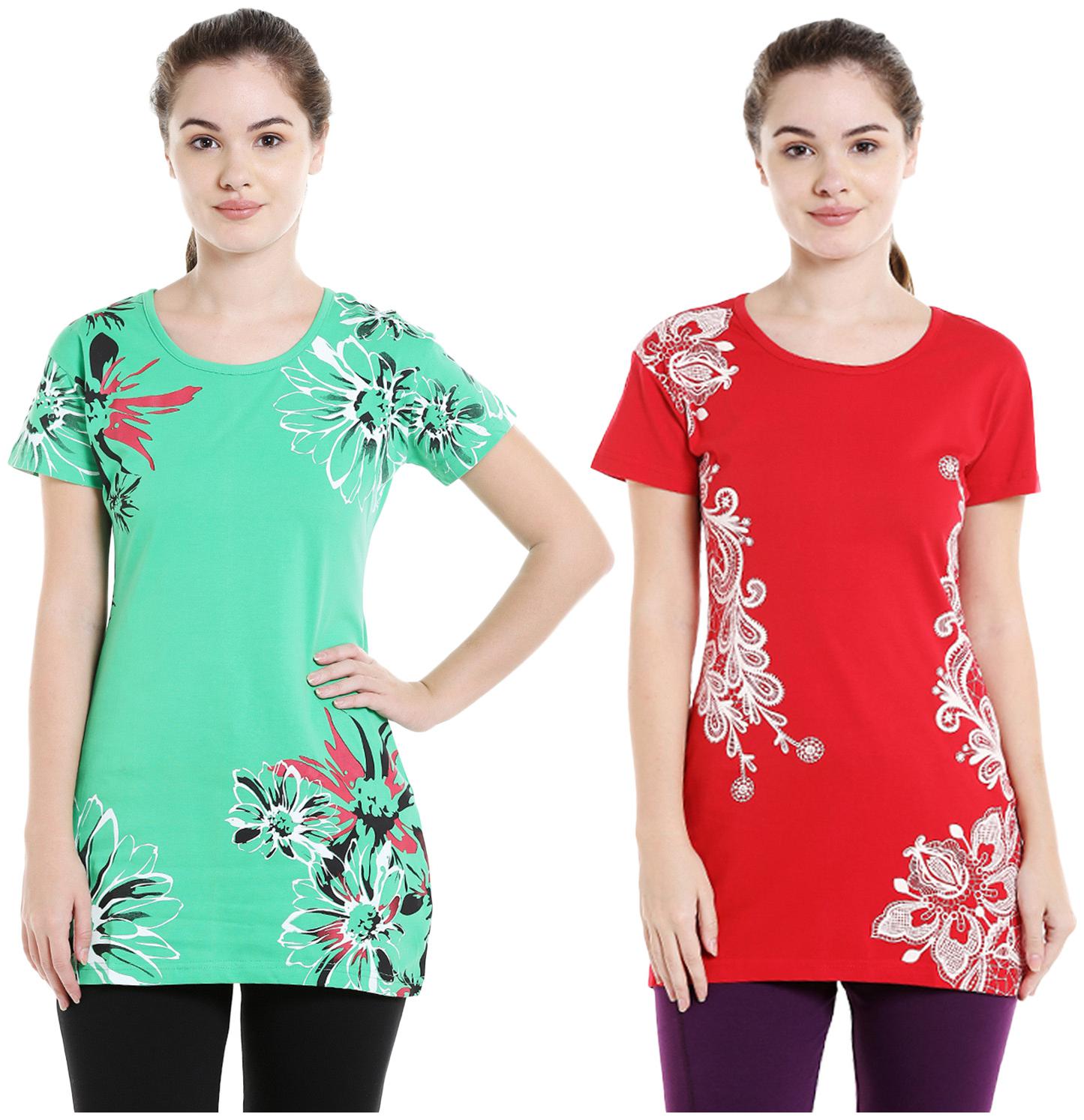 

Bodyactive Women Assorted Regular fit Round neck Cotton T shirt