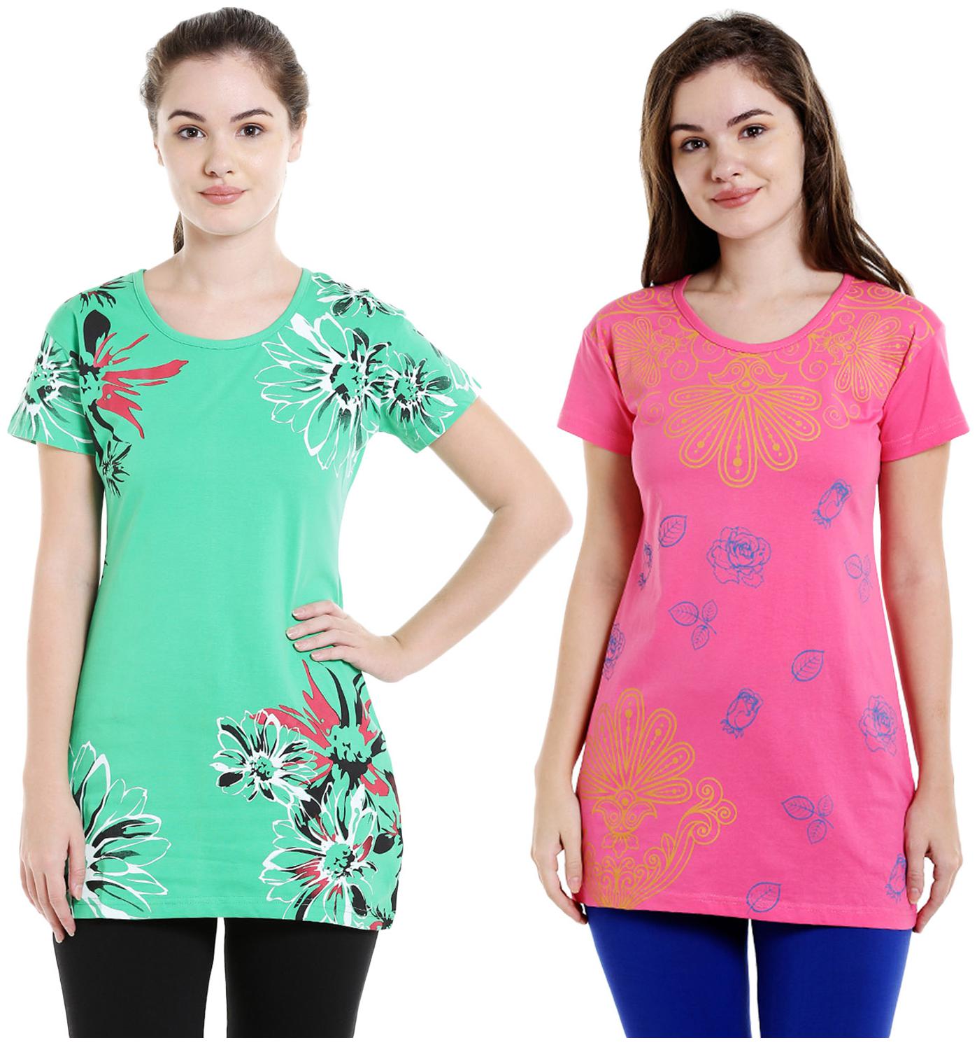 

Bodyactive Women Assorted Regular fit Round neck Cotton T shirt