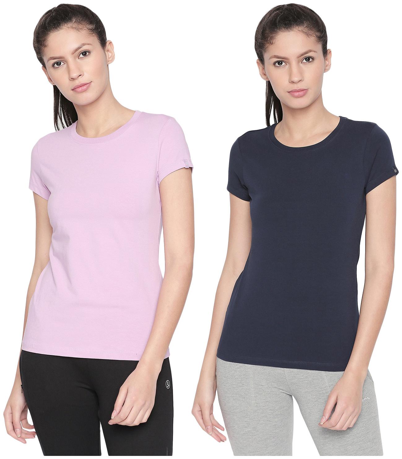 

Bodyactive Women Assorted Regular fit Round neck Cotton T shirt