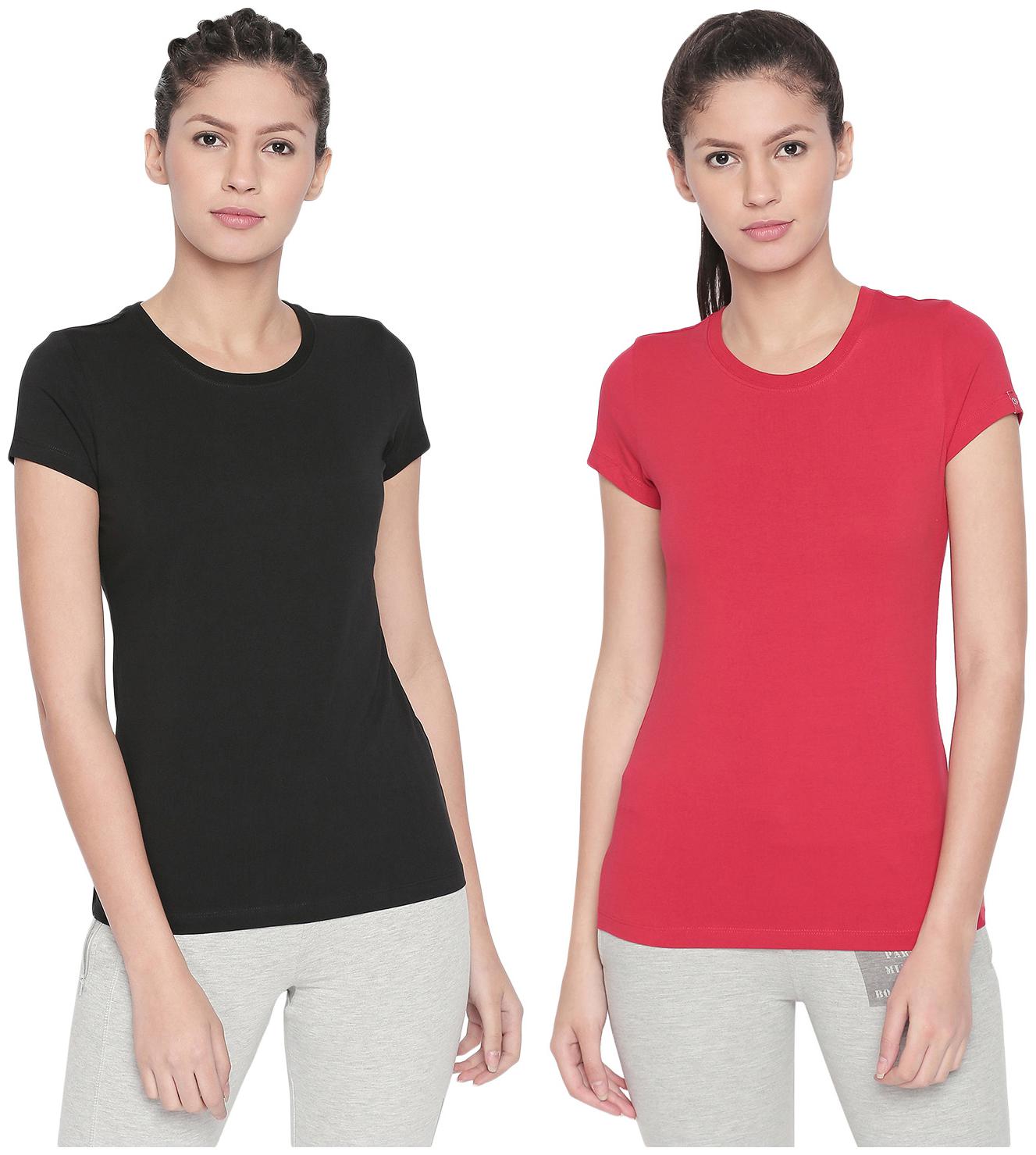 

Bodyactive Women Assorted Regular fit Round neck Cotton T shirt