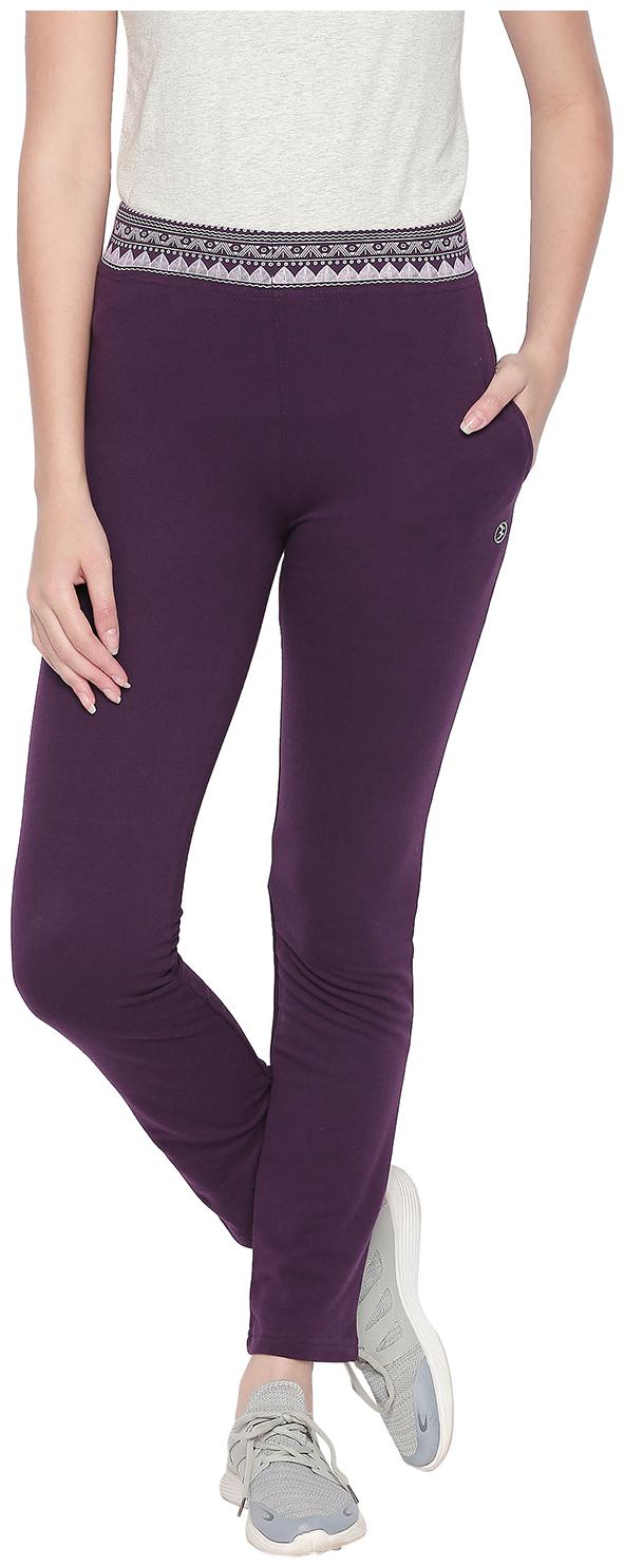 

Bodyactive Women Regular fit Cotton Solid Track pants - Purple